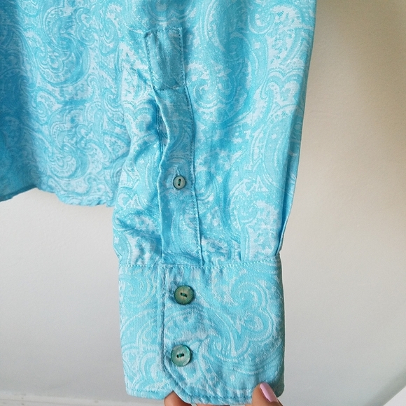 Robert Graham Linen Blend Classic Fit Button Front Longsleeve Shirt - Picture 10 of 14